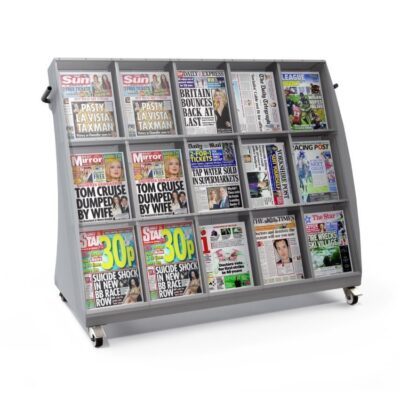 Bartuf B001286 - 15 Face Slimline Outside Newspaper Display Stand