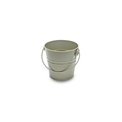 MT027 Small grey metal bucket