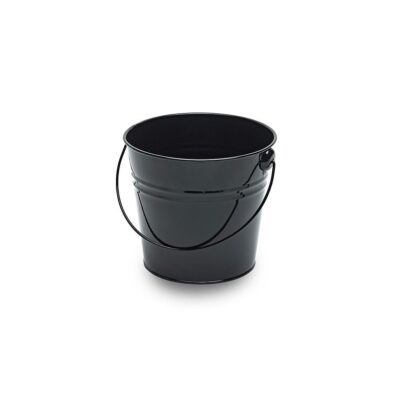 MT031 Medium black metal bucket