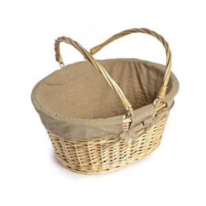 SB091 - Large Lined Shopping Basket - Light