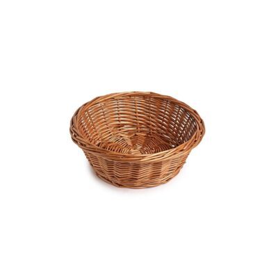 TR111 Buff round wicker tray