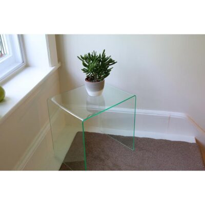 FUR85 - Acrylic Side Table - Glass Effect 1