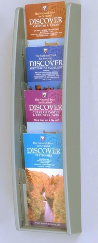 LD4570 - Maxi -Tier Leaflet Dispenser: 1/3 A4 4 Pockets - 135mm (W) x 510mm (H) 1