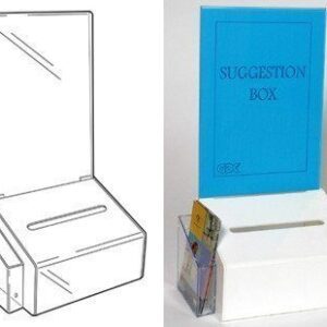 PS9460 - Suggestion Box with A5 Poster Holder: White