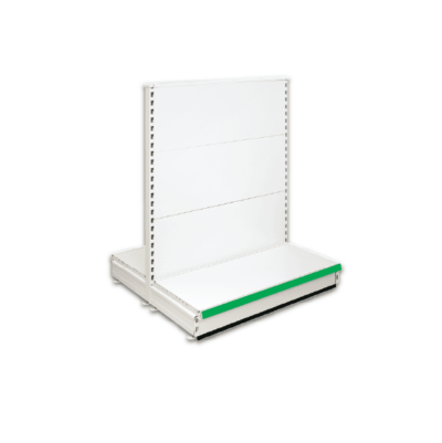 Double Sided Gondola Retail Shop Shelving - Jura & Green