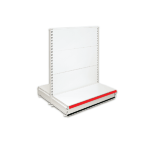 Double Sided Gondola Retail Shop Shelving - Jura & Red