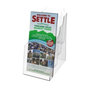 LD4100 DL Multi-Tier Leaflet Holder 3-in-1-A4 Trifold