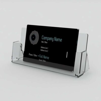 LD4237 - Clear Business Card Holder - Extra Wide