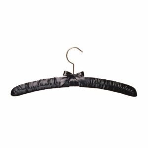 R1043 - Black Satin Covered Padded Hanger