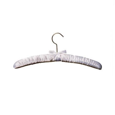 R1044 - White Satin Covered Padded Hanger