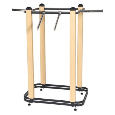 R1383 Four Post Cladded Twinslot Hanging Rail with Optional Accessories