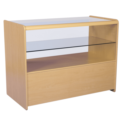 R1506 R1508 Half Glass Showcase Display Counter - Maple