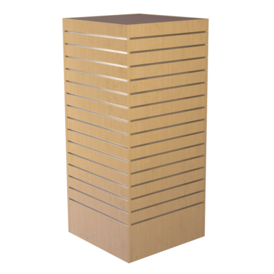 R1528 Slatwall Display Tower - Maple Finish