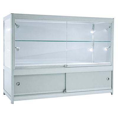 R1553 R1553A R1554 R1554A 2/3 Glass Aluminium Showcase Display Counter