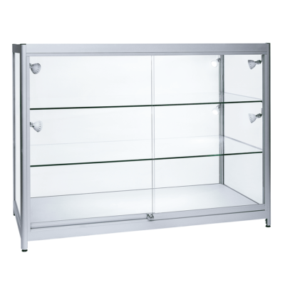 R1555 R1555A R1556 R1556A Full Glass Aluminium Showcase Display Counters