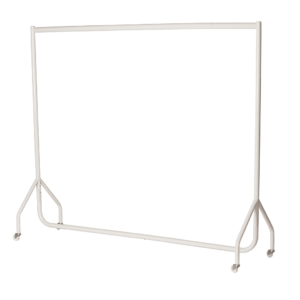 R1 White Clothes Rail - White Garment Rail