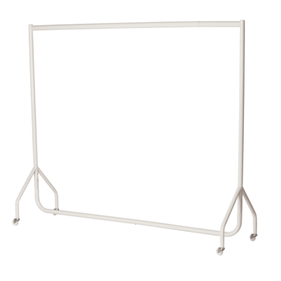 R1 White Clothes Rail - White Garment Rail