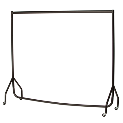 R1 Black Clothes Rail - Black Garment Rail