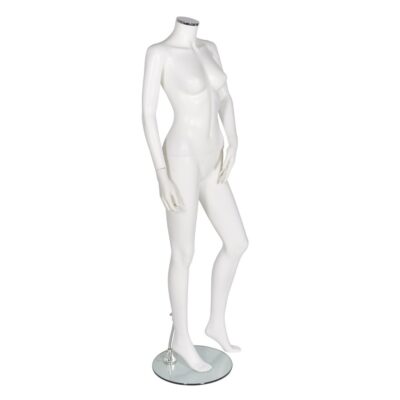 R317 Female Full Body Mannequin No Head - Matt White