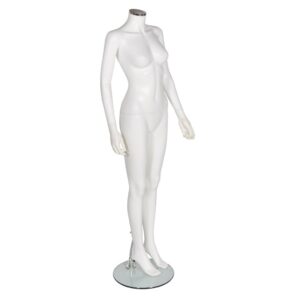 R318 Female Full Body Mannequin No Head - Matt White