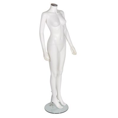 R318 Female Full Body Mannequin No Head - Matt White