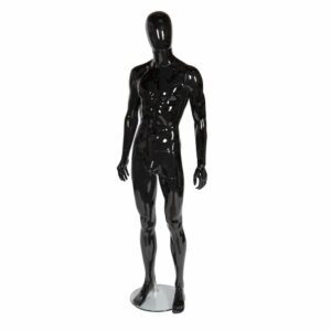 R326 Male Mannequin - Egg Head - Gloss Black