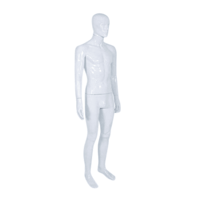 R329 Male Mannequin - Abstract - Gloss White