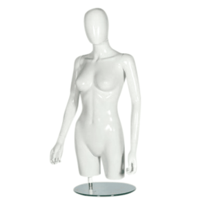 R362 Female Torso Egg Head With Arms Matt White