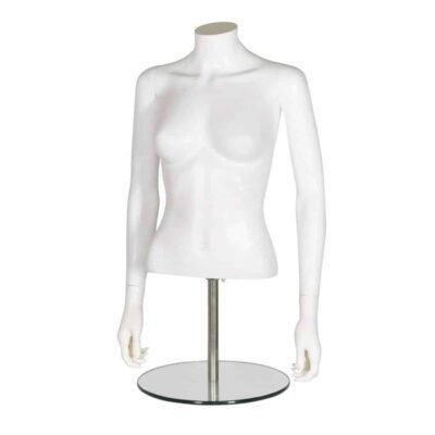 R370 Female Torso With Arms - Matt White