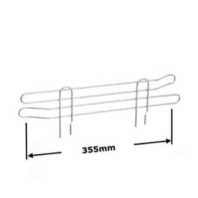 R916 - 14" Heavy Duty Chrome Back & Side Ledge - 350mm