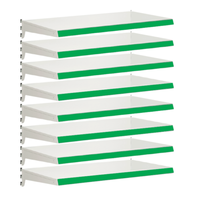 Pack of 8 complete heavy duty shelves for Evolve S50i - Jura & Green