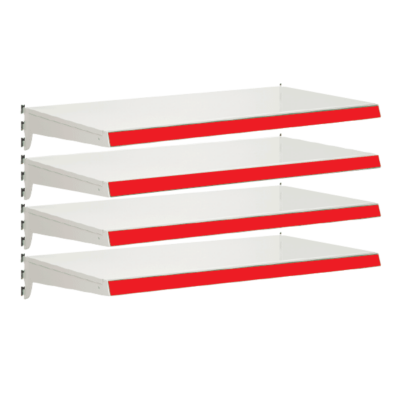 Pack of 4 complete heavy duty shelves for Evolve S50i - Jura & Red