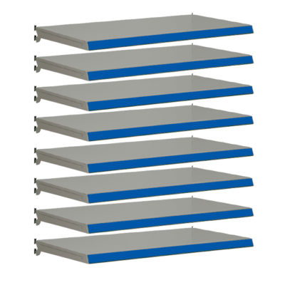 Pack of 8 complete shelves for Evolve S50i - Silver & Blue