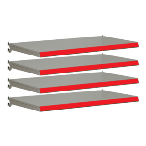 Pack of 4 complete shelves for Evolve S50i - Silver & Red