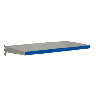 Heavy Duty Shelf bundles to suit Evolve S50i retail shop shelving - Silver & Blue