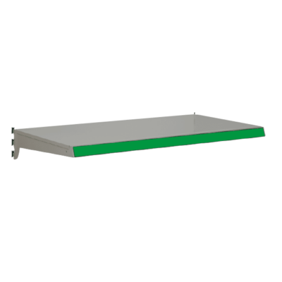 Heavy Duty Shelf bundles to suit Evolve S50i retail shop shelving - Silver & Green