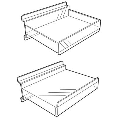 SL1148 - 2 Way Slatwall Shelf - Drawing