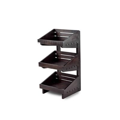 SP164 - Dark 3 Tier Wooden Counter-Top Stand