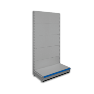 Single sided shop shelving - Silver Grey 9006