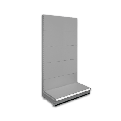 Single sided shop shelving - Silver Grey 9006