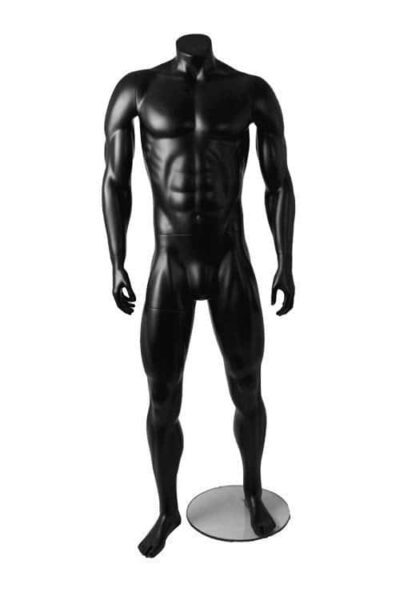 Athletic Male Mannequin-Matt Black