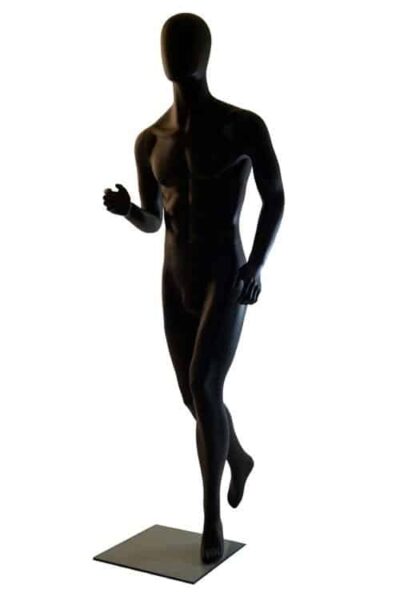 Running Male Mannequin-Matt Black