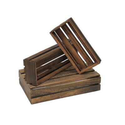 TR220 Medium Dark Wooden Crate