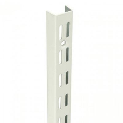 Twin Slot Uprights - White