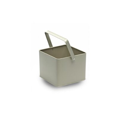 MT003 Square French Grey Metal BucketMetal Bucket