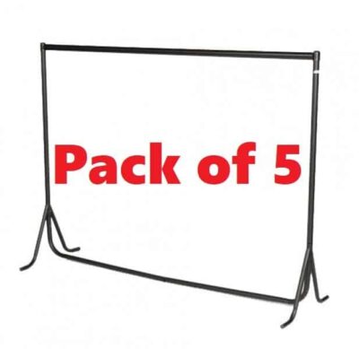 Pack of 5 x 4ft Fishtail Clothes Rails - Garment Rails - Dress Rails - Hanging Rails - Fishtail Rails - Special Offer Savings