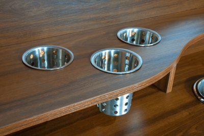 Walnut Coffee Station - Cutlery Holders