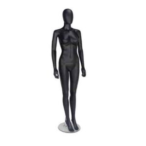 GEF321 Female Mannequin - Egg Head - Matt Black