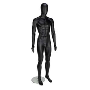 GEM321 Male Mannequin - Egg Head - Matt Black