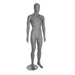 GEM341 Male Mannequin - Egg Head - Matt Grey